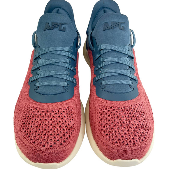 APL Techloom Racer Womens Sneakers Blue Pink Size 7.5 Mesh Low Tops Laces - Picture 2 of 9